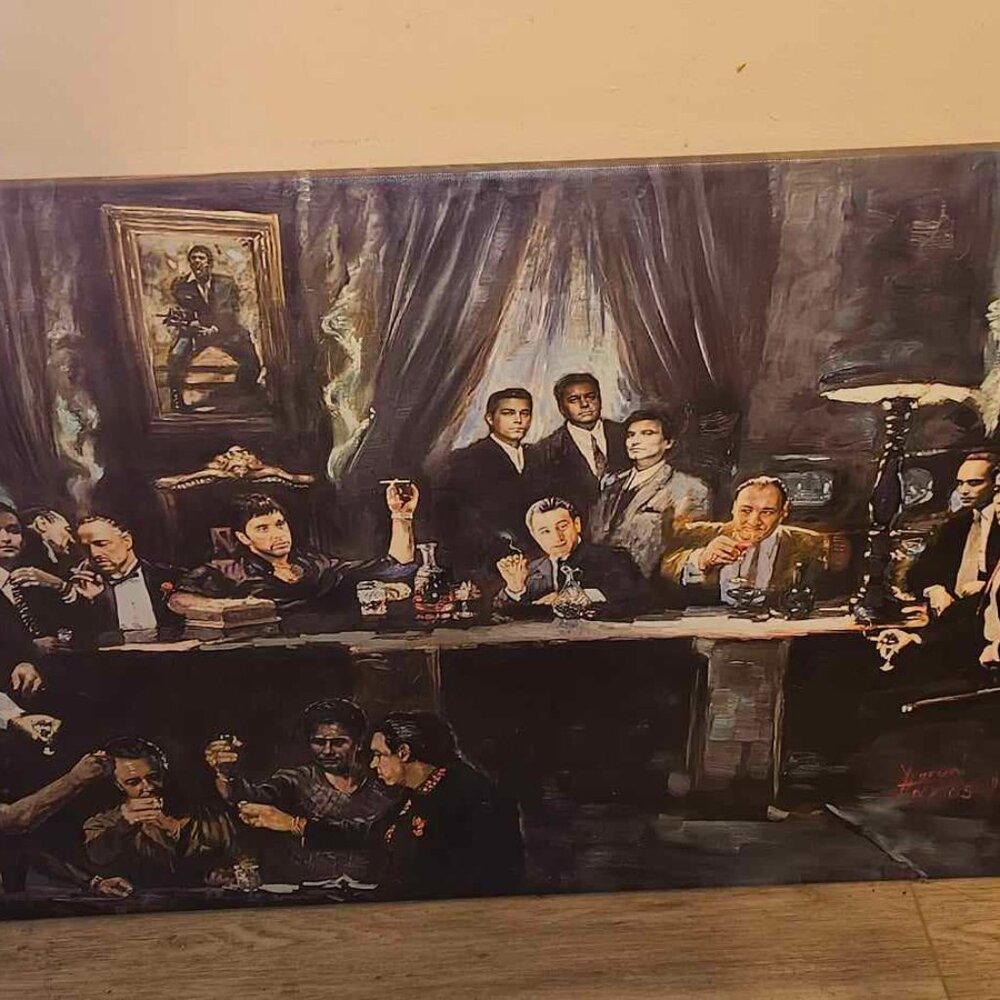 Gangster Last Supper Canvas Wall Art